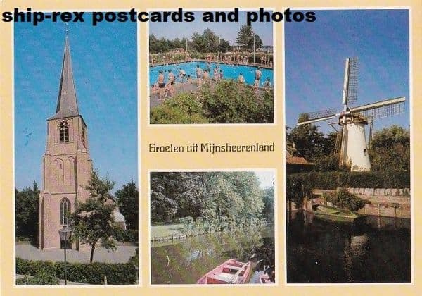 Mijnsheerenland (South Holland) multi-view postcard (a)