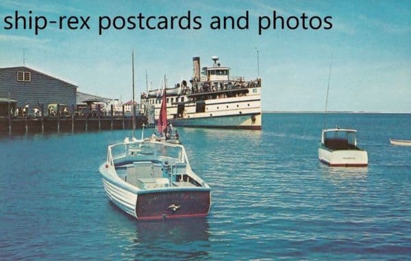 NANTUCKET (1928, Woods Hole...Steamship Authority) postcard