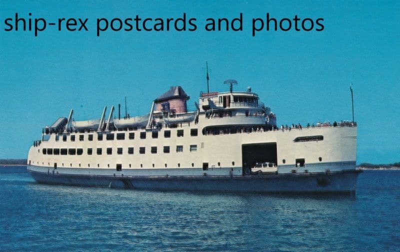 NANTUCKET (1957, Woods Hole...Steamship Authority) postcard (b2)