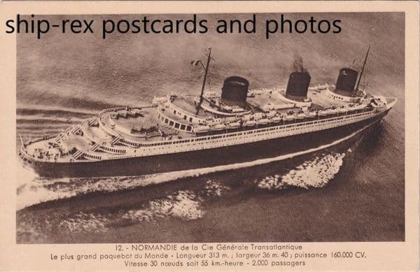 NORMANDIE (1935, CGT / French Line)~a