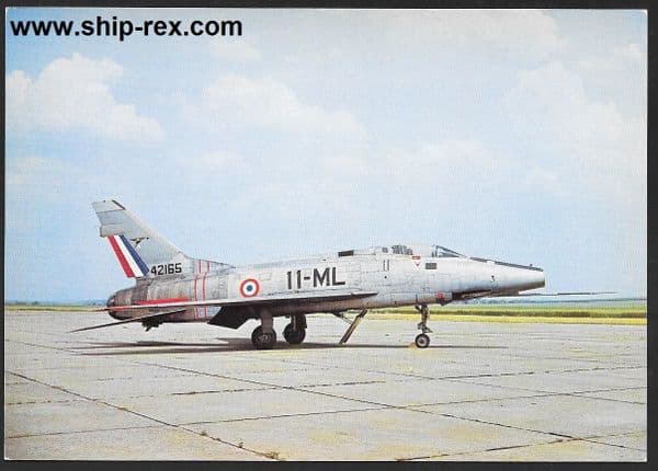 North American Super Sabre at Duxford - postcard