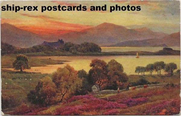 Oban, Dunstaffnage Castle & Bay, postcard