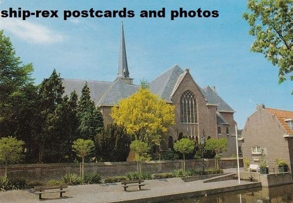 Oud-Beijerland (South Holland) church, postcard