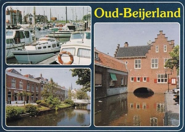 Oud-Beijerland (South Holland) multi-view postcard