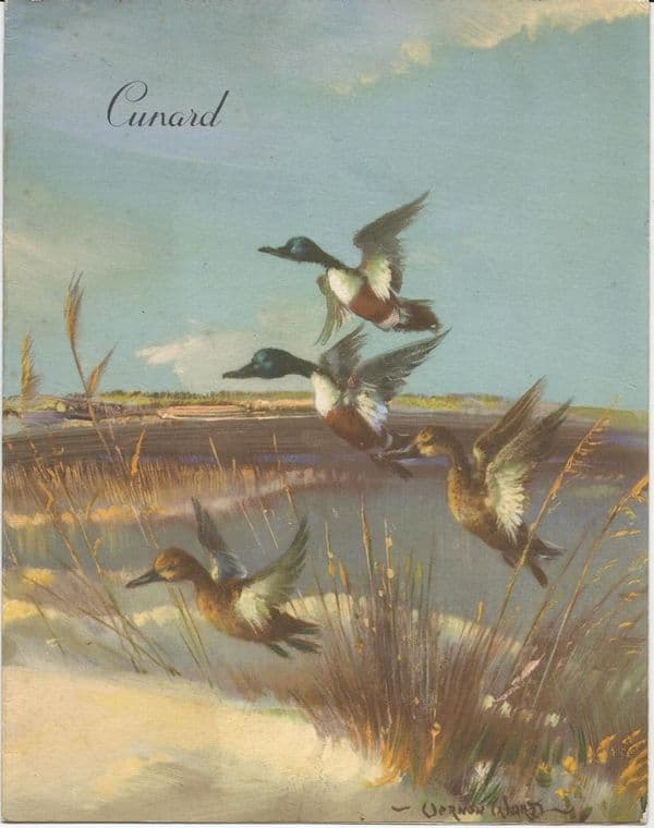 PARTHIA (Cunard Line) - menu 1960/09/02, Dinner