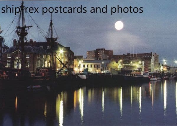 Poole Harbour, Dorset, the quay at night