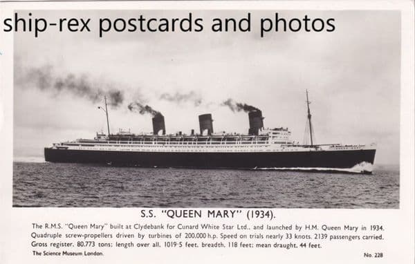 QUEEN MARY (1936a, Cunard White Star Line) a