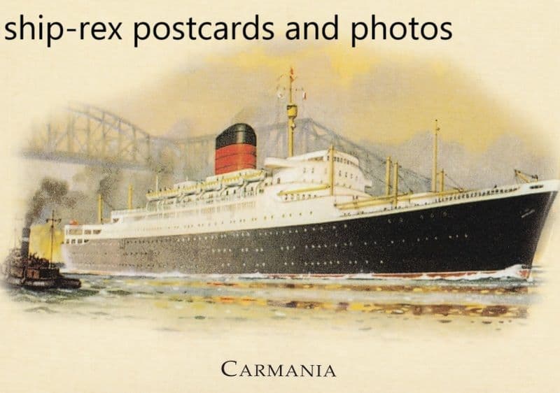 SAXONIA (1954, Cunard Line) as CARMANIA