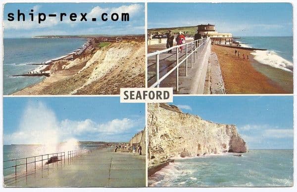 Seaford, Sussex - 1965 multiview postcard