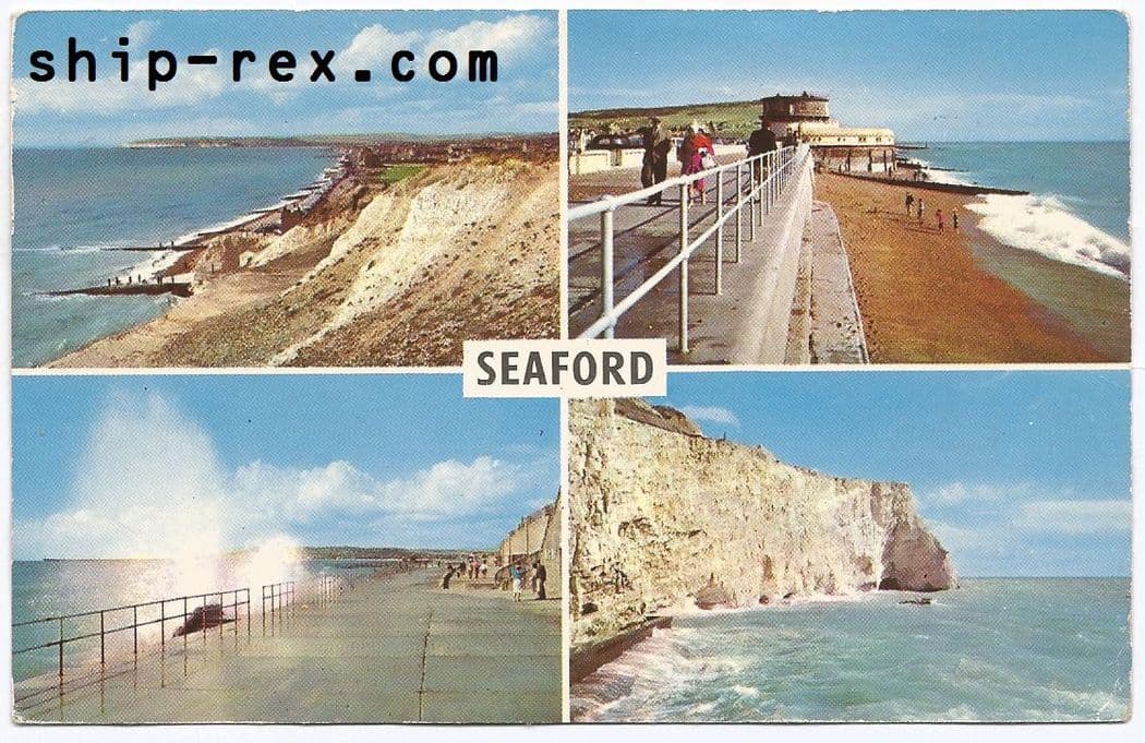 Seaford, Sussex - 1965 multiview postcard