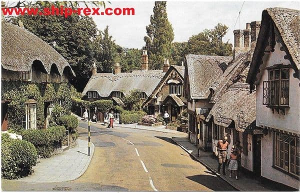 Shanklin (IOW) old village, postcard (a1)