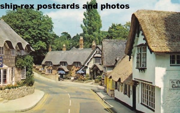 Shanklin (IOW) old village, postcard (b)