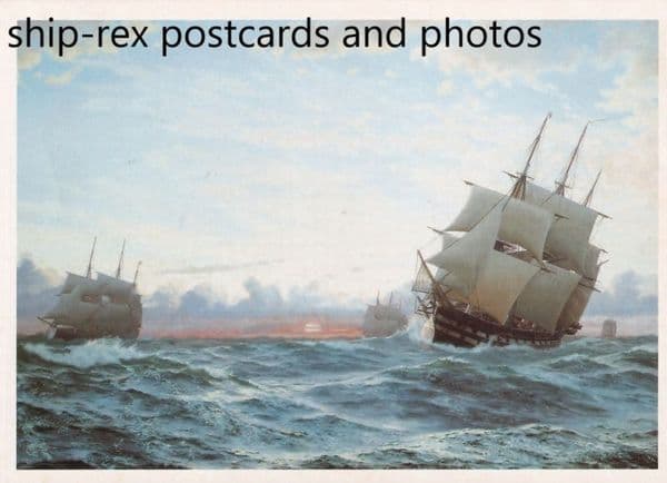 Shipping At Sunset, by Rasmussen