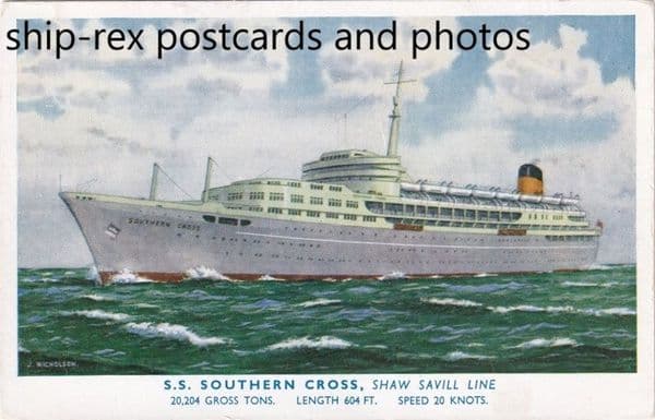 SOUTHERN CROSS (1955, Shaw Savill & Albion) a