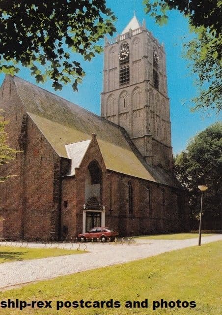 Tiel (Gelderland) church, postcard