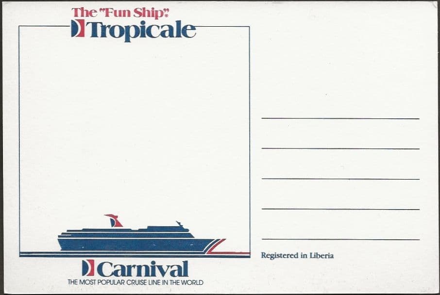 TROPICALE Carnival Cruise Line