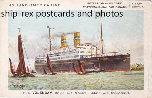VOLENDAM (1922, Holland America) c