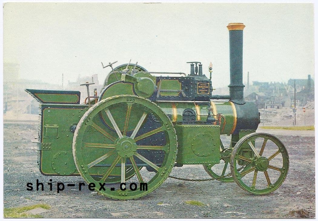 Wallis & Stevens Compound Traction Engine - postcard