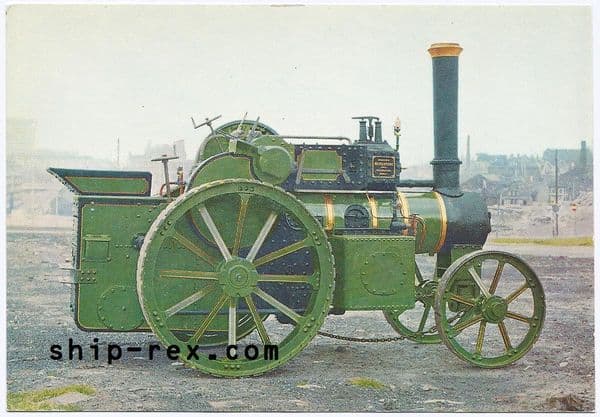 Wallis & Stevens Compound Traction Engine - postcard