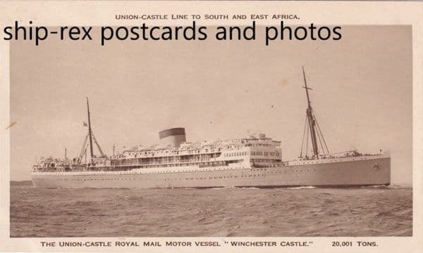 WINCHESTER CASTLE (1930b, Union Castle) b1