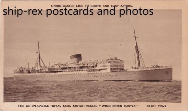 WINCHESTER CASTLE (1930b, Union Castle) b3