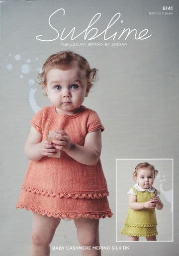 6141 - Dress & Pinafore Knitting Pattern