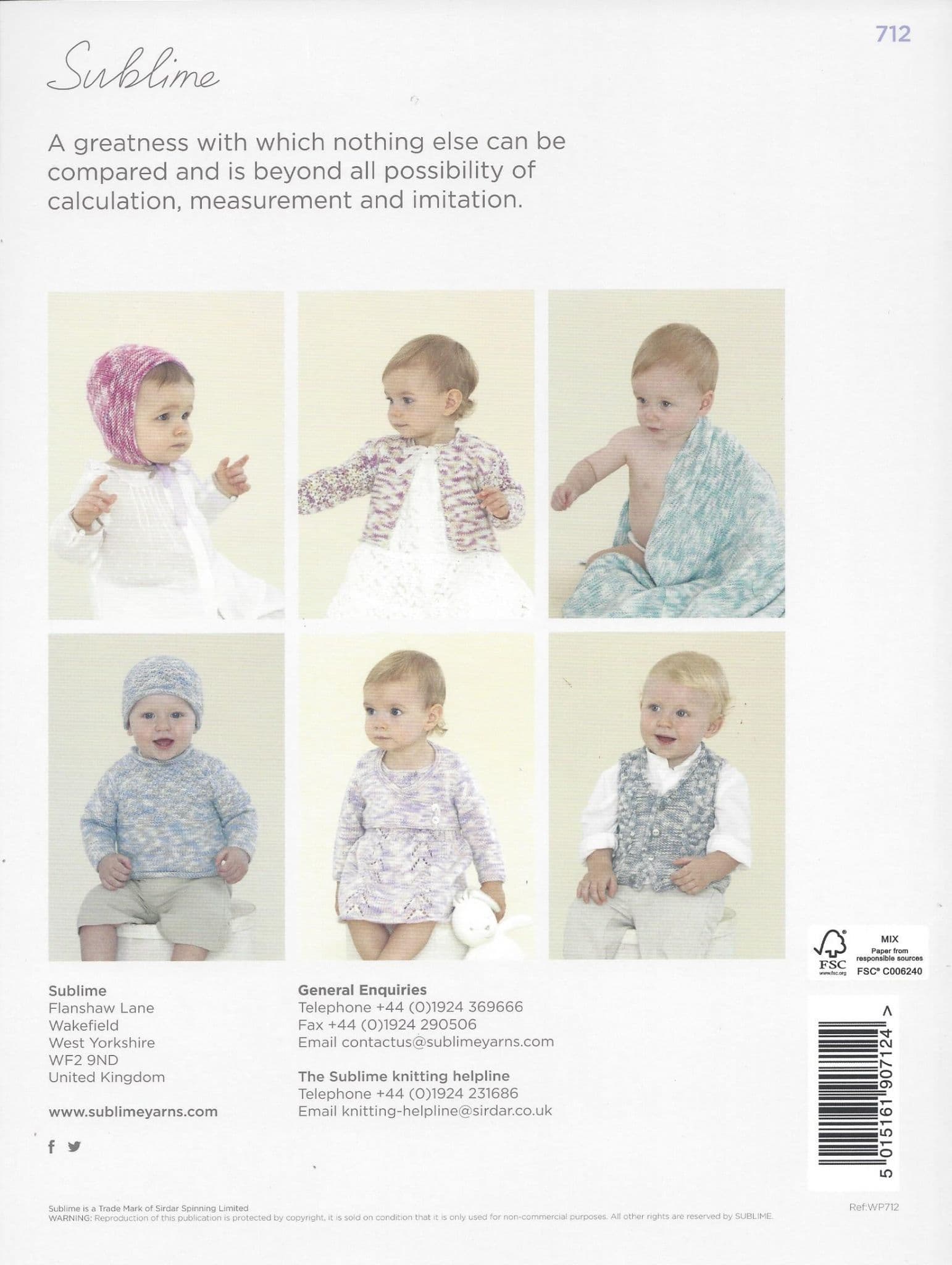 712 - The First Little Sublime Baby Prints Hand Knit Book