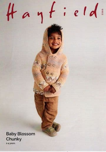 Hayfield Baby Blossom Chunky - 5566 Duffle Coat Knitting Pattern