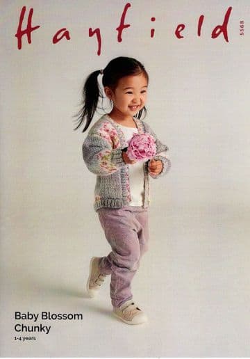 Hayfield Baby Blossom Chunky - 5568 Cardigan Knitting Pattern