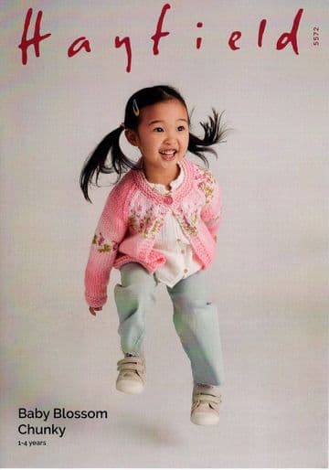 Hayfield Baby Blossom Chunky - 5572 Cardigan Knitting Pattern