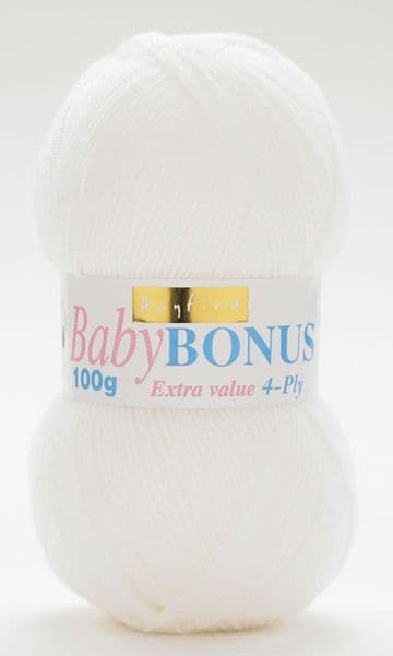 Hayfield Baby Bonus 4ply 100g - 856 Baby White