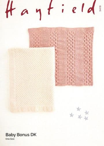 Hayfield Baby Bonus DK Knitting Pattern - 5419 Blankets