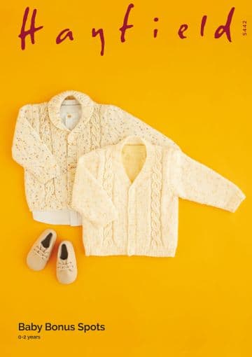 Hayfield Baby Bonus Spots DK Knitting Pattern - 5442 Cardigans