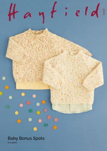 Hayfield Baby Bonus Spots DK Knitting Pattern - 5443 Sweaters