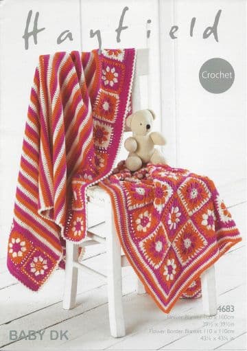 Hayfield Baby DK - 4683 Blankets Crochet Pattern