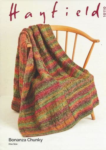 Hayfield Bonanza Knitting Pattern - 10110 Throw