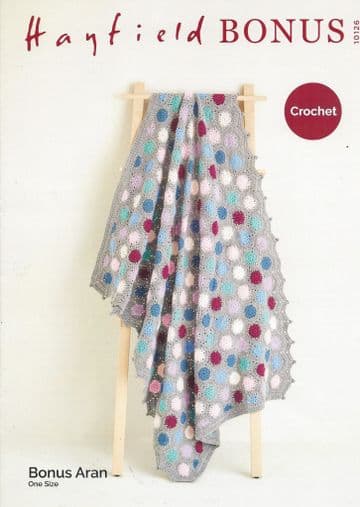 Hayfield Bonus Aran - 10126 Blanket Crochet Pattern