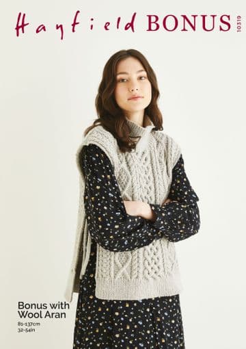 Hayfield Bonus Aran - 10319 Tabbard Knitting Pattern