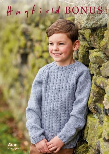 Hayfield Bonus Aran Knitting Pattern - 2507 Sweater