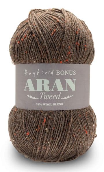 Hayfield Bonus Aran Tweed with Wool 400g - 624 Chestnut Tweed