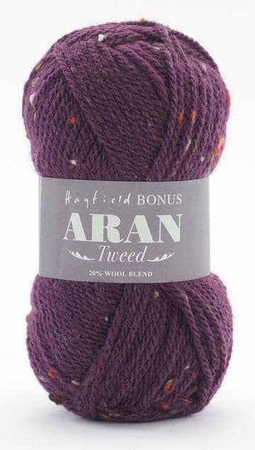 Hayfield Bonus Aran Tweed with Wool 400g - 663 Plum