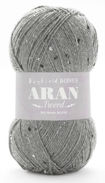 Hayfield Bonus Aran Tweed with Wool 400g - 684 Cove Grey