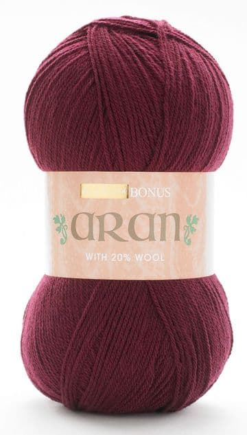 Hayfield Bonus Aran with Wool 400g - 764 Burgundy