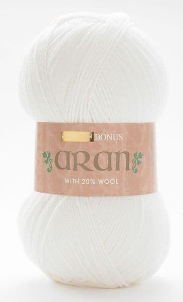 Hayfield Bonus Aran with Wool 400g - 807 White