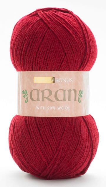 Hayfield Bonus Aran with Wool 400g - 830 Deep Red