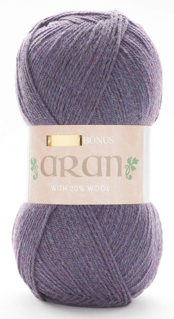 Hayfield Bonus Aran with Wool 400g - 871 Purple Heather