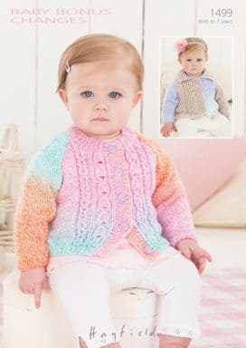 Hayfield Bonus Baby Changes DK - 1499 Cardigans Knitting Pattern