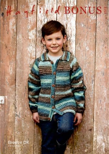 Hayfield Bonus Breeze DK Knitting Pattern - 2512 Jacket
