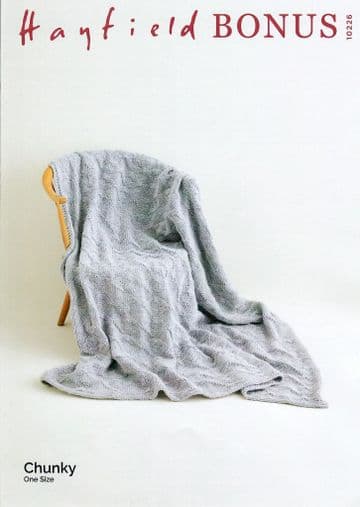 Hayfield Bonus Chunky Knitting Pattern - 10226 Blanket