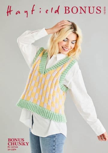 Hayfield Bonus Chunky Knitting Pattern - 10599 Vest